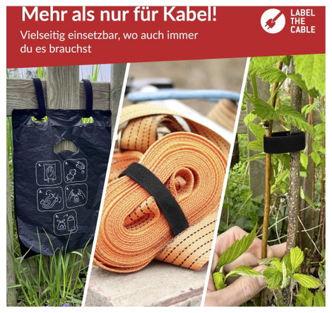 Label the Cable PRO 1210 19 coll Tépőzár Fekete 7. kép