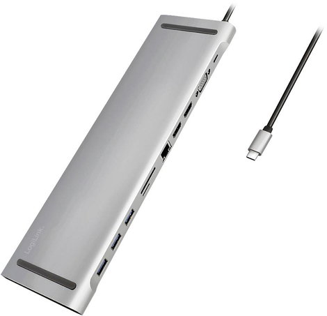 LogiLink Notebook dokkoló állomás UA0373 Alkalmas (márka): univerzálny USB-C® tápellátás, Beépített