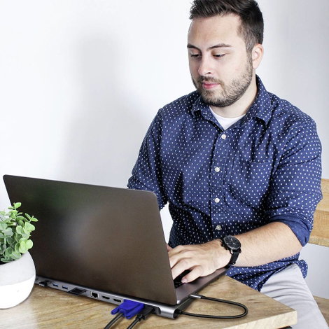 LogiLink Notebook dokkoló állomás UA0373 Alkalmas (márka): univerzálny USB-C® tápellátás, Beépített 2. kép