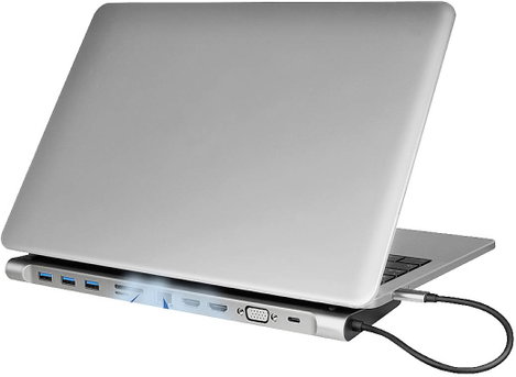 LogiLink Notebook dokkoló állomás UA0373 Alkalmas (márka): univerzálny USB-C® tápellátás, Beépített 5. kép