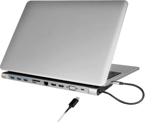 LogiLink Notebook dokkoló állomás UA0373 Alkalmas (márka): univerzálny USB-C® tápellátás, Beépített 9. kép