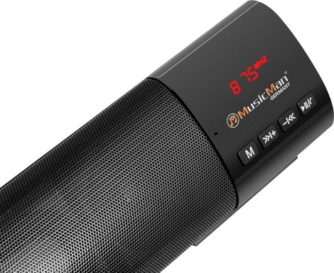 Music Man BT-X54 Soundbar, Hordozható hangfal Fekete Bluetooth, USB 8. kép