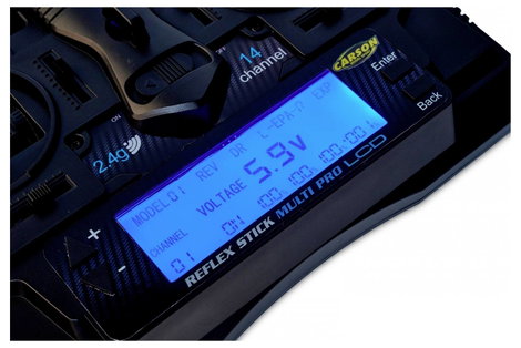 Carson Modellsport Reflex Stick Multi Pro LCD Kézi távirányító 2,4 GHz Csatornák: 14 Vevővel 6. kép
