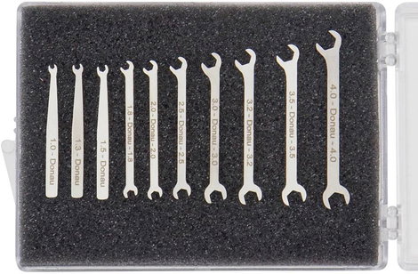Donau Elektronik 980-SET Micro-Maulschlüssel-Set 10-tlg. 1-4 mm Mini szerszámkulcs 10 részes 1 - 4 m 2. kép