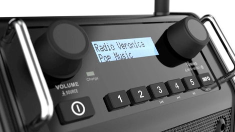 PerfectPro DABPRO Építkezési rádió DAB+, URH AUX, Bluetooth® ütésálló, Fröccsenő víz ellen védett, p 4. kép