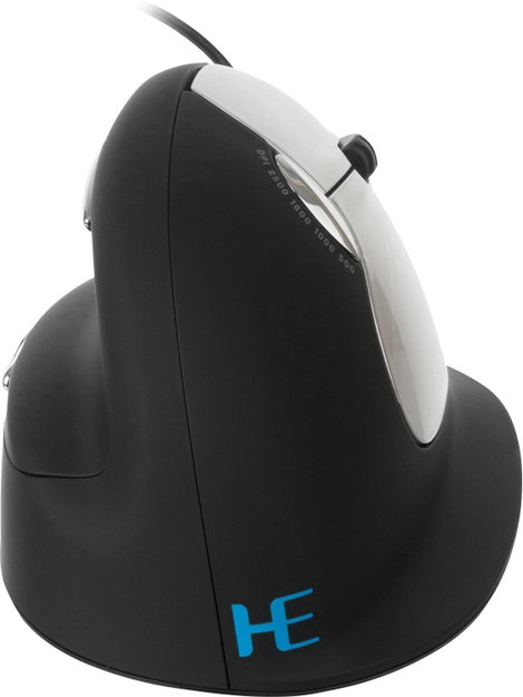 R-GO Tools RGOHELA Ergonomikus egér USB Méret: L Optikai Fekete, Ezüst 4 Gombok 3500 dpi Ergonómikus 2. kép