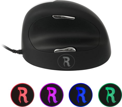 R-GO Tools RGOHELA Ergonomikus egér USB Méret: L Optikai Fekete, Ezüst 4 Gombok 3500 dpi Ergonómikus 3. kép