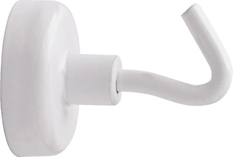 Maul Mágnes (Ø x Ma) 25 mm x 36 mm Kerek, Kampóval Fehér 5 db 6157802 2. kép