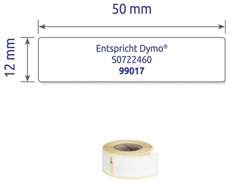 Avery-Zweckform Etikett tekercs 50 x 12 mm Papír Fehér 220 db Véglegesen tapadó AS0722460 Függő regi 5. kép