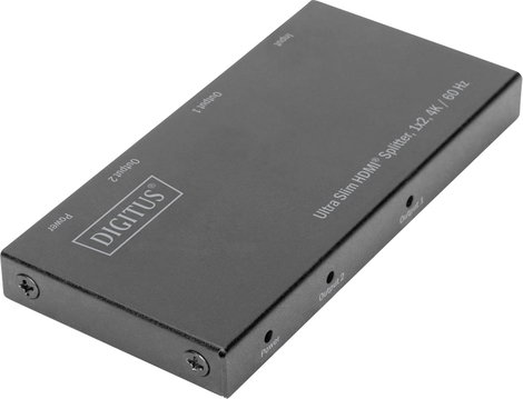 Digitus DS-45322 2 port HDMI elosztó LED-es kijelző, Fém ház, Ultra HD-re alkalmas 4096 x 2160 pixel