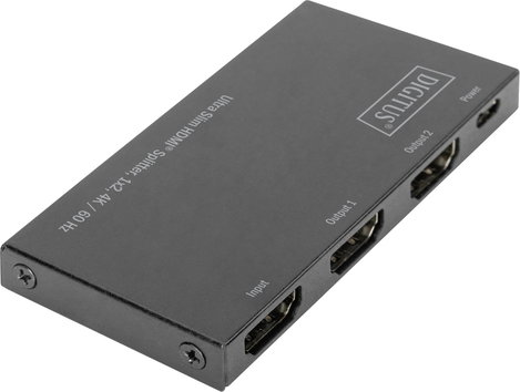 Digitus DS-45322 2 port HDMI elosztó LED-es kijelző, Fém ház, Ultra HD-re alkalmas 4096 x 2160 pixel 2. kép