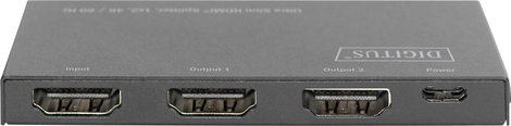 Digitus DS-45322 2 port HDMI elosztó LED-es kijelző, Fém ház, Ultra HD-re alkalmas 4096 x 2160 pixel 3. kép