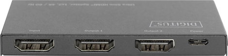 Digitus DS-45322 2 port HDMI elosztó LED-es kijelző, Fém ház, Ultra HD-re alkalmas 4096 x 2160 pixel 8. kép