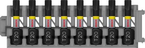 Bosch Accessories 2608522380 2608522380 Ütésszabályozó csavarhúzó készlet, 8 darab, T20-mal, 25 mm 2