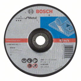 Bosch Accessories 2608603161 2608603161 Vágótárcsa, hajlított 180 mm 1 db Acél