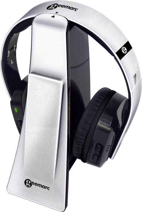 Geemarc CL7400 OPTI TV Over Ear fejhallgató Rádiójel vezérlésű Ezüst-fekete Könnyű pánt, Hangerő sza 3. kép