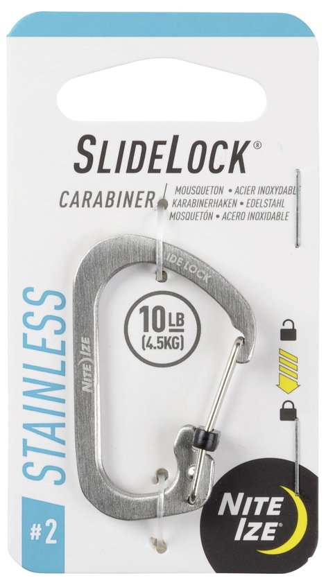 NITE Ize CSL2-11-R6 Karabíner SlideLock Gr. 2 8.9 mm x 43.6 mm x 2.5 mm 1 db 3. kép