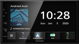 Kenwood DMX5020DABS Dupla DIN moniceiver Hátrameneti kamera csatlakozó, Bluetooth kihangosító