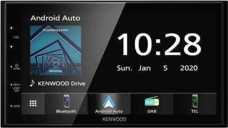 Kenwood DMX5020DABS Dupla DIN moniceiver Hátrameneti kamera csatlakozó, Bluetooth kihangosító
