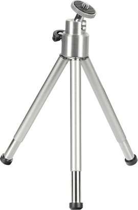 Hama Mini állvány 1/4 col Munkamagasság=14 - 21 cm Ezüst Gömbfej