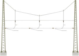 H0 Viessmann Modelltechnik 4162 Keresztfelfüggesztés 3 vágányú Univerzális 1 db