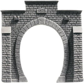 NOCH 34851 PROFI plus N Tunnel-Portal 1 sínes Keményhab kész modell, Festett