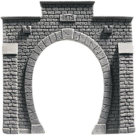 NOCH 34851 PROFI plus N Tunnel-Portal 1 sínes Keményhab kész modell, Festett