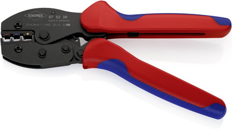 Knipex PreciForce® 97 52 36 Krimpelőfogó 1 db Szigetelt kábelsaru + dugós csatlakozó/ütközős összekö 3. kép