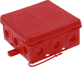 Wiska 10109592 Leágaztató doboz (H x Sz x Ma) 86 x 86 x 41 mm Piros IP55 1 db