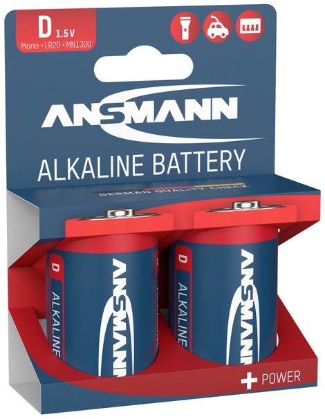 Góliátelem Ansmann LR20 Red-Line Alkáli mangán 1.5 V 2 db 2. kép