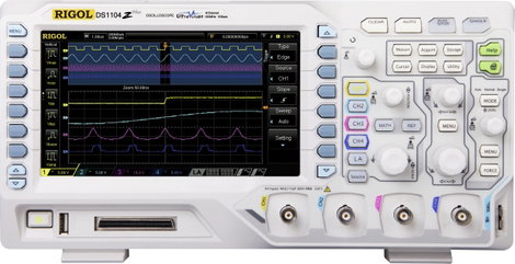 Rigol DS1074Z-S Plus Digitális oszcilloszkóp 70 MHz 4 csatornás 1 GSa/mp 24 Mpts 8 bit Digitális mem