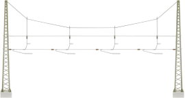 H0 Viessmann Modelltechnik 4163 Keresztfelfüggesztés 4 vágányú Univerzális 1 db