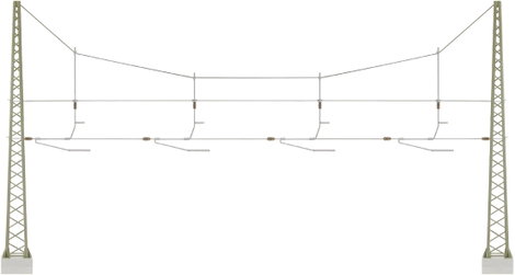 H0 Viessmann Modelltechnik 4163 Keresztfelfüggesztés 4 vágányú Univerzális 1 db