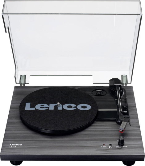 Lenco LS-10 Lemezjátszó Ékszíjhajtás Fekete