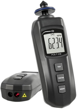 PCE Instruments PCE-T 238 Fordulatszámmérő 0.5 - 19999 fordulat/perc 5 - 99999 fordulat/perc