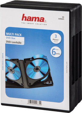 Hama DVD tok 00049685 6 CD/DVD/Blu-ray Fekete Polipropilén 3 db