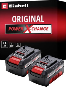 Szerszám akku ikercsomag, 2x 4 Ah Lítiumion, Einhell PXC-Twinpack Power X-Change 4511489