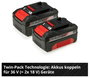 Szerszám akku ikercsomag, 2x 4 Ah Lítiumion, Einhell PXC-Twinpack Power X-Change 4511489 6. bélyegkép