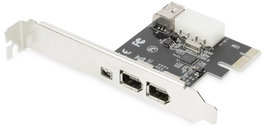 Digitus DIGITUS 3 port FireWire 400 kontroller kártya FireWire 400 PCIe