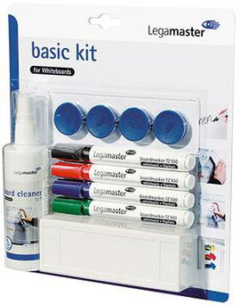 Legamaster Starterset Whiteboard Basic Kit 7-125100 Táblafilc Fekete, Kék, Piros, Zöld Táblatörlővel