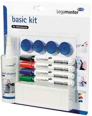 Legamaster Starterset Whiteboard Basic Kit 7-125100 Táblafilc Fekete, Kék, Piros, Zöld Táblatörlővel