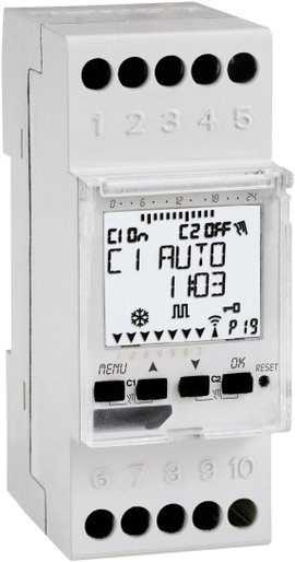 Wallair 1IO3091 Időkapcsoló óra Digitális Heti program, Éves program 3500 W IP20 Véletlen kapcsolás 