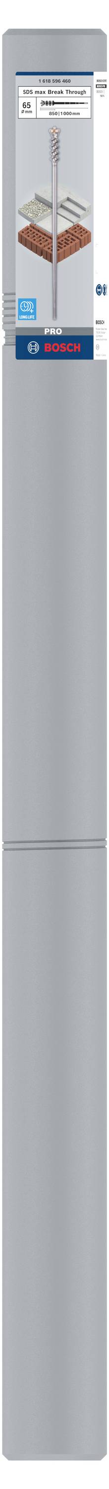 Bosch Accessories Durchbruchbohrer SDS max-9 65x850x1000mm 1618596460 Keményfém Áttörő fúró 65 mm Te 3. kép