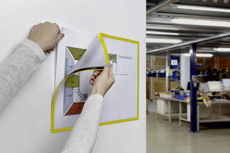Magnetoplan 1130402 Mágneses keret Sárga DIN A3 5. kép