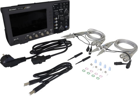 Digitális oszcilloszkóp 100 MHz 4 csatornás 1 GSa/mp 80 kpts 8 bit DSO, Voltcraft DSO-2104 5. kép
