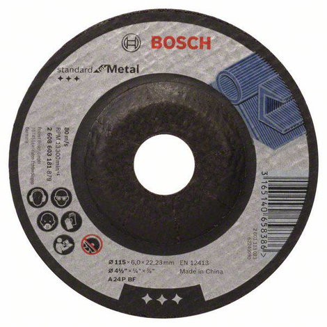 Bosch Accessories Bosch Power Tools 2608603181 Nagyolótárcsa, hajlított 115 mm 1 db Acél