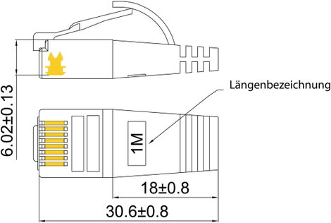 Wirewin 9120064012144 RJ45 Hálózati kábel, patchkábel CAT 6 U/FTP 0.50 m Narancs 1 db 5. kép