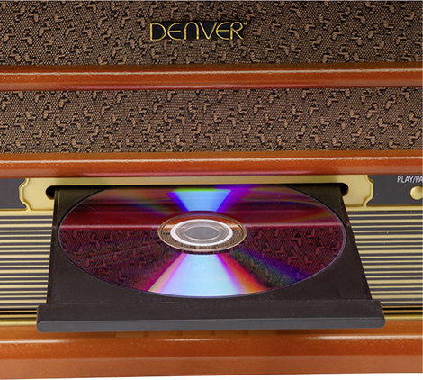 Denver MRD-51 USB-s lemezjátszó Ékszíjhajtás Fa 2. kép