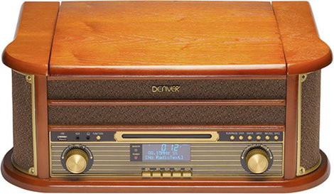 Denver MRD-51 USB-s lemezjátszó Ékszíjhajtás Fa 7. kép