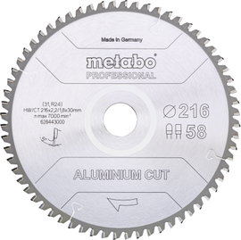 Metabo ALUMINIUM CUT PROFESSIONAL 628288000 Körfűrészlap 160 x 20 x 1.2 mm Fogak száma (collonként):
